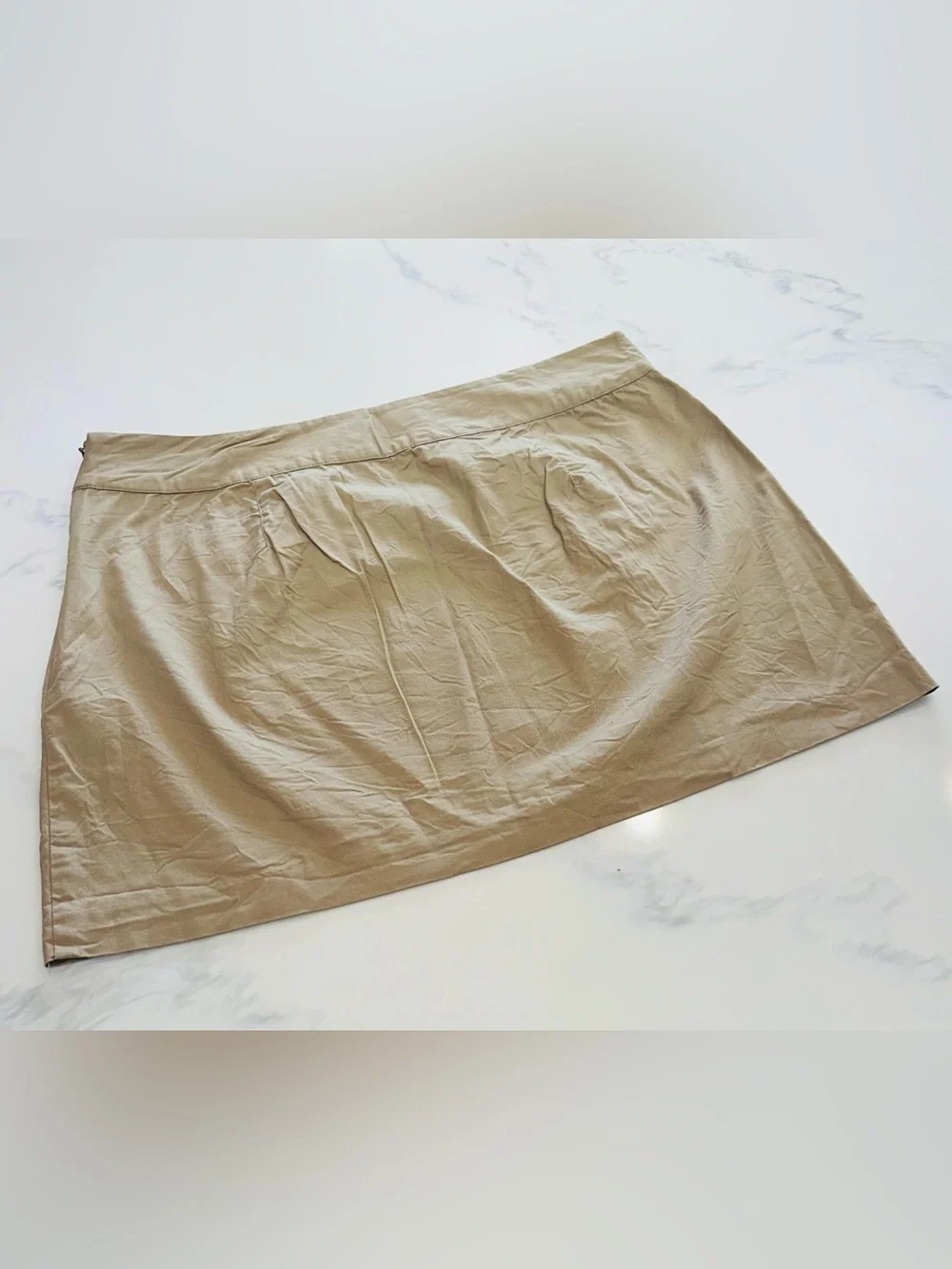 MICHAEL KORS 14~KHAKI UTILITY CARGO MINI SKIRT~FRONT FLAP POCKETS GOLD DETAILS
